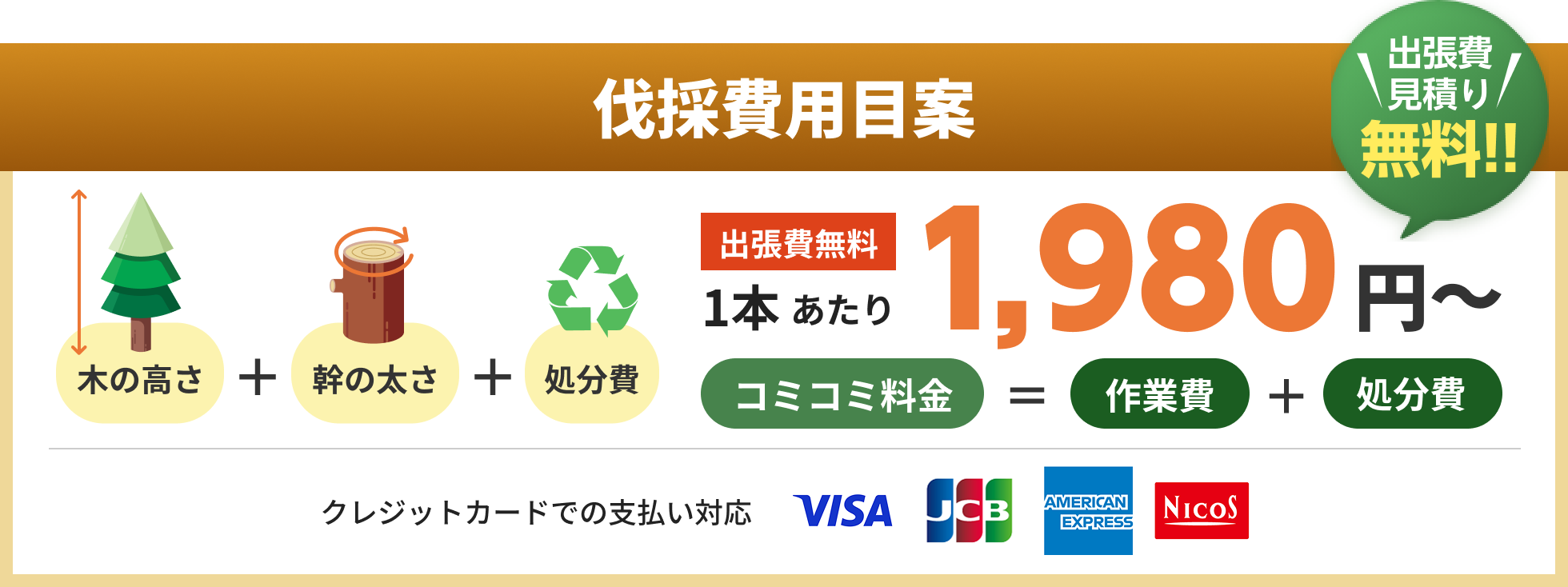 当社にできること　高木伐採　特殊伐採　伐採　剪定